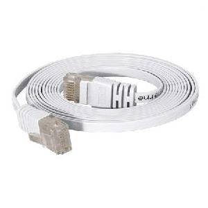 Patchkabel Cat.6 U/UTP, ungeschirmt, flach, weiss, 10.0m superflaches Patchkabel z.B