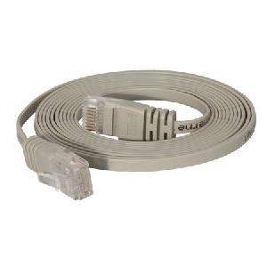 Patchkabel Cat.6 U/UTP, ungeschirmt, flach, grau, 3.0m superflaches Patchkabel z.B