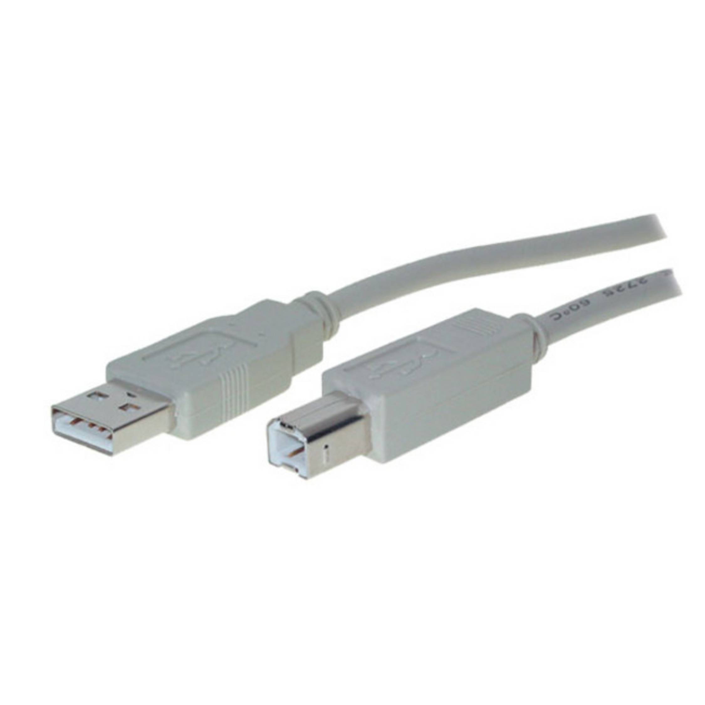 USB 2.0 Hi-Speed Kabel A Stecker  B Stecker grau - Länge: 0,25 m