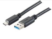 shiverpeaks 77141-1.8, 1,8 m, USB C, USB A, USB 3.2 Gen 1 (3.1 Gen 1), 5000 Mbit/s, Schwarz