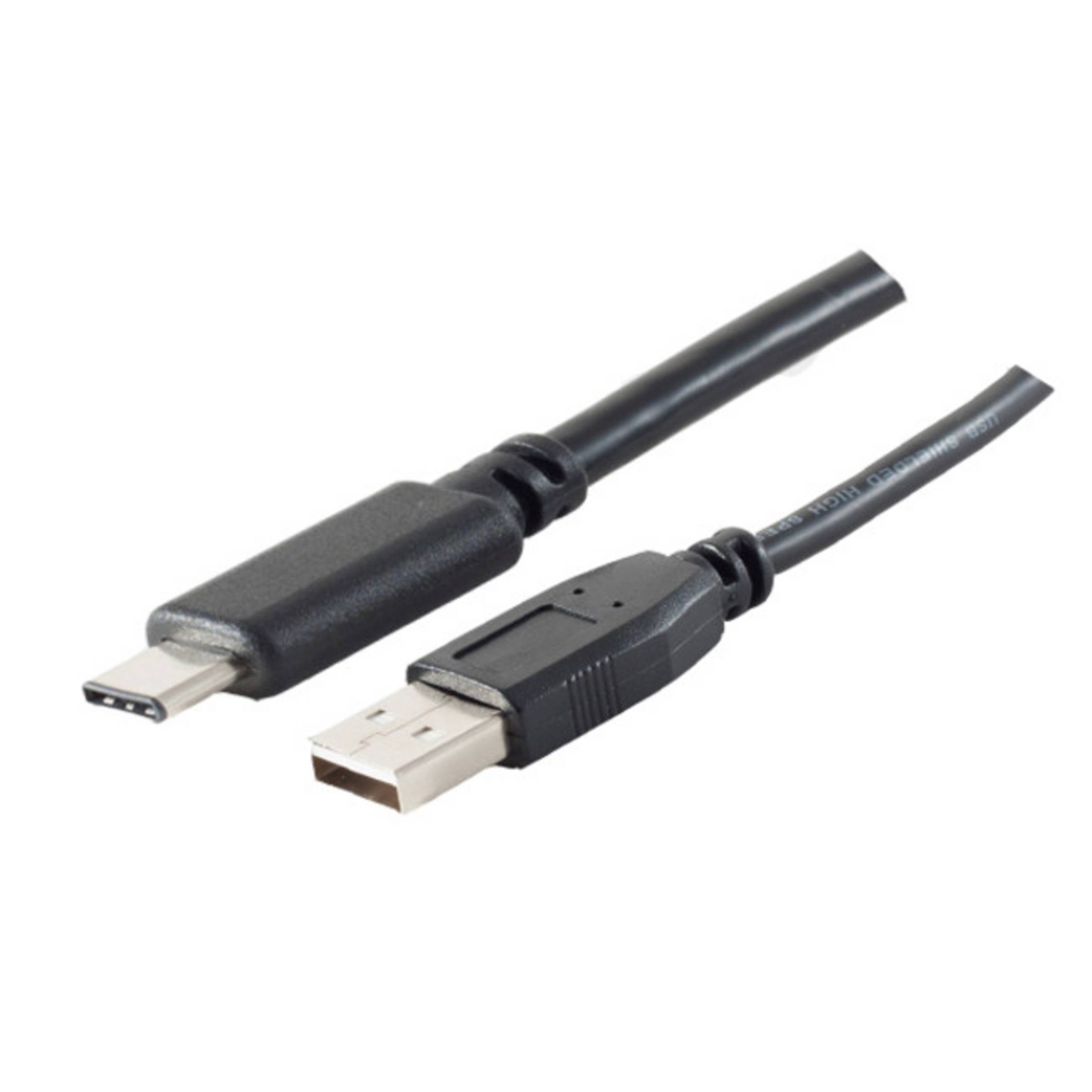 ShiverPeaks 77143-1.0 - 1 m - USB C - USB A - USB 2.0 - 480 Mbit/s - Schwarz