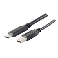 SHIVERPEAKS - S-Conn 77143-3.0, 3 m, USB A, USB C, USB 2.0, 480 Mbit/s, Schwarz