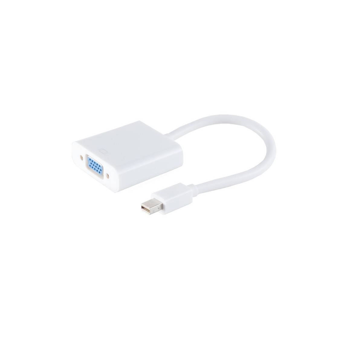 Mini DisplayPort Stecker auf VGA Buchse Konverter, Full HD, weiß