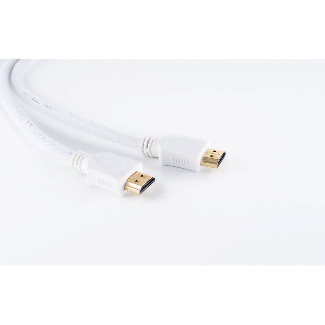 HDMI A-St/HDMI A-St verg HEAC weiß Nylon Mantel 1m