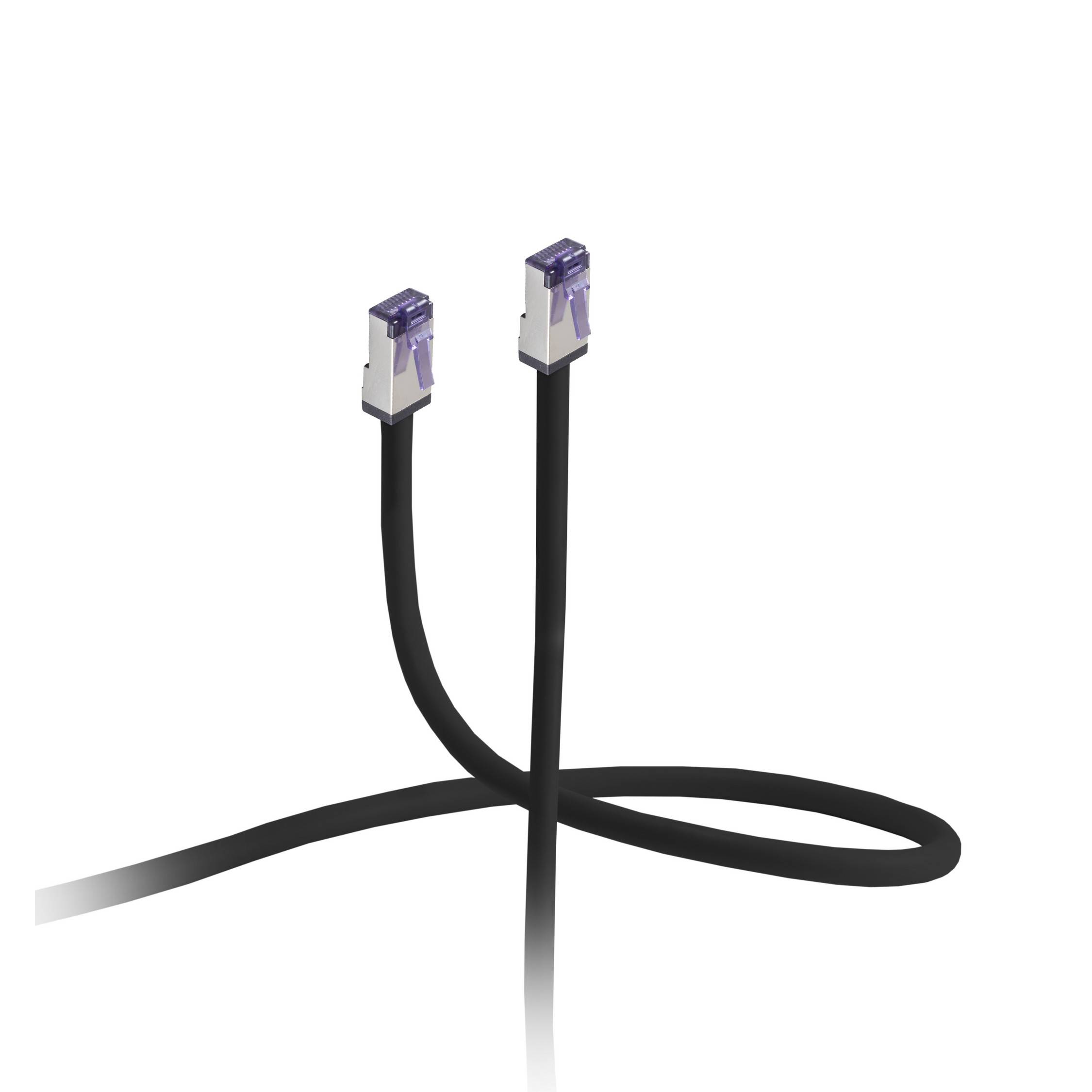 Flexline®-Patchkabel cat. 6A S/FTP, kurze Bauform, PIMF, schwarz, 3,0m