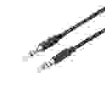 Flexline® Audio Klinkenkabel 3,5mm 4-polig, hochflexibel, vergoldet 1,5m schwarz
