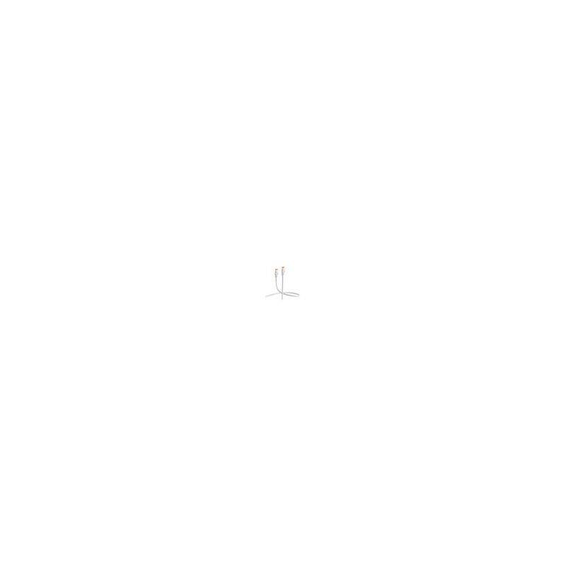 Kleines graues minimalistisches Symbol, das einem Stuhl oder Ständer ähnelt und auf einem leeren weißen Hintergrund zentriert ist.