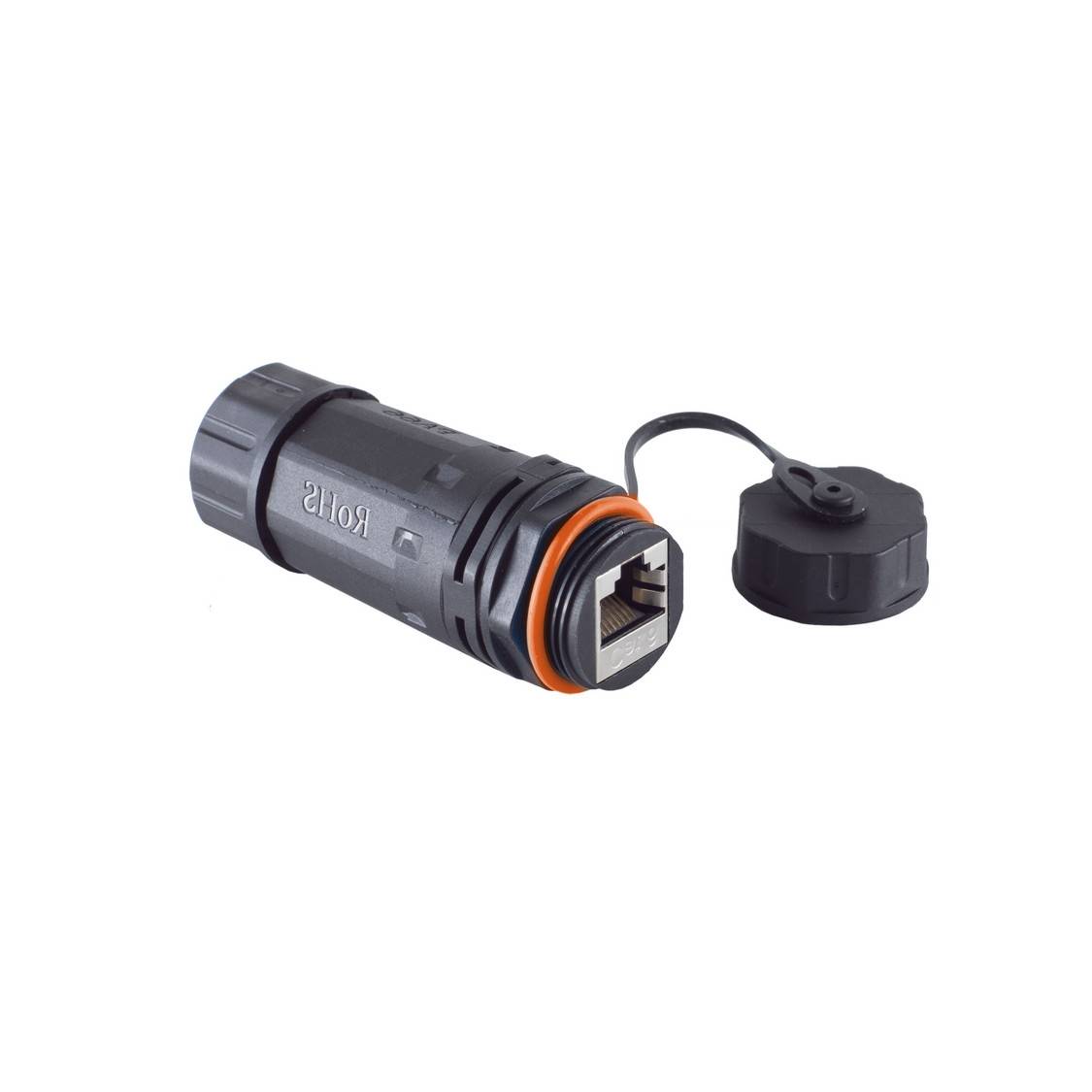 Patchkabelkupplung RJ45 CAT 6A, IP68, kurz Outdoor