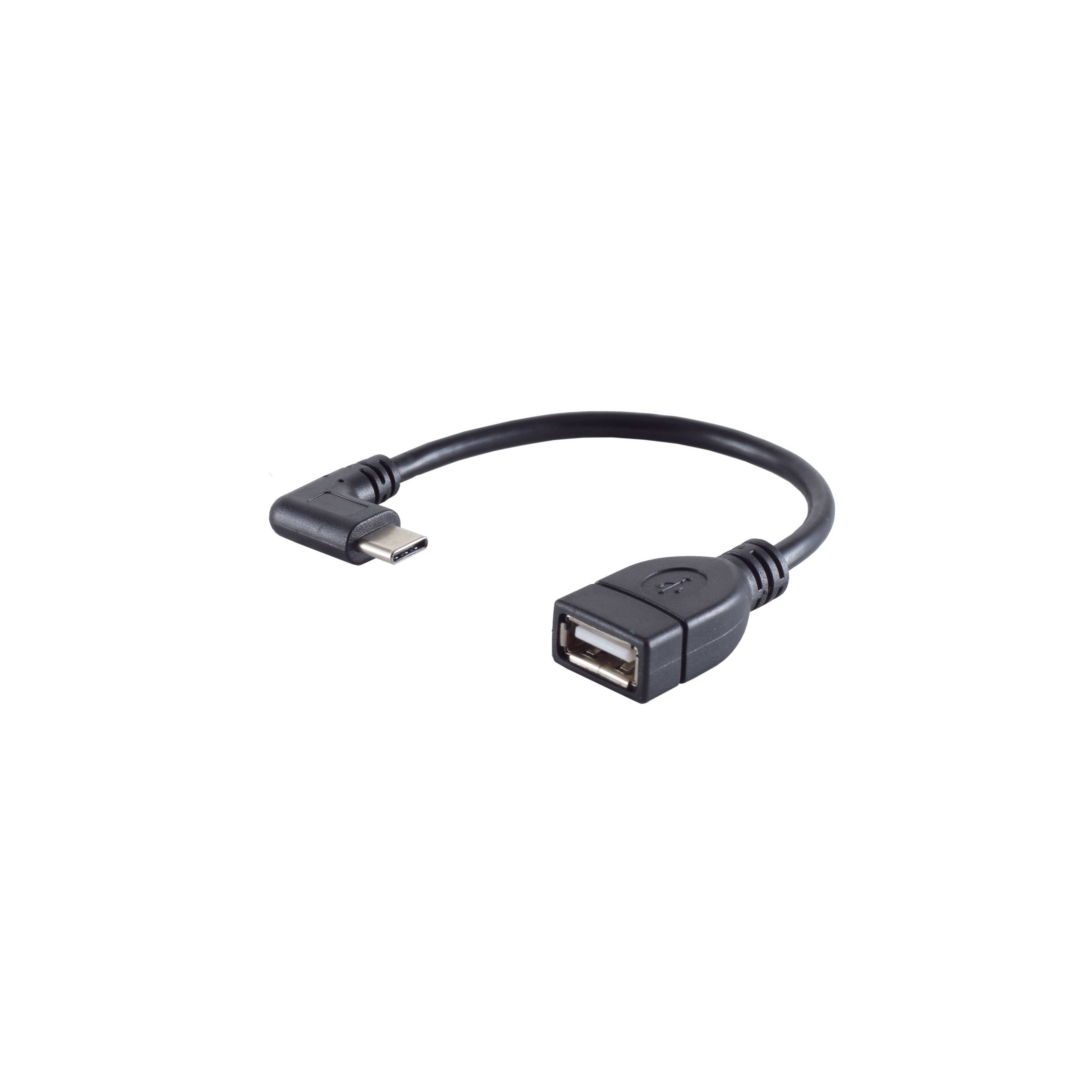 Adapter, USB-Typ C-Stecker/ USB 2.0 A Buchse 90°