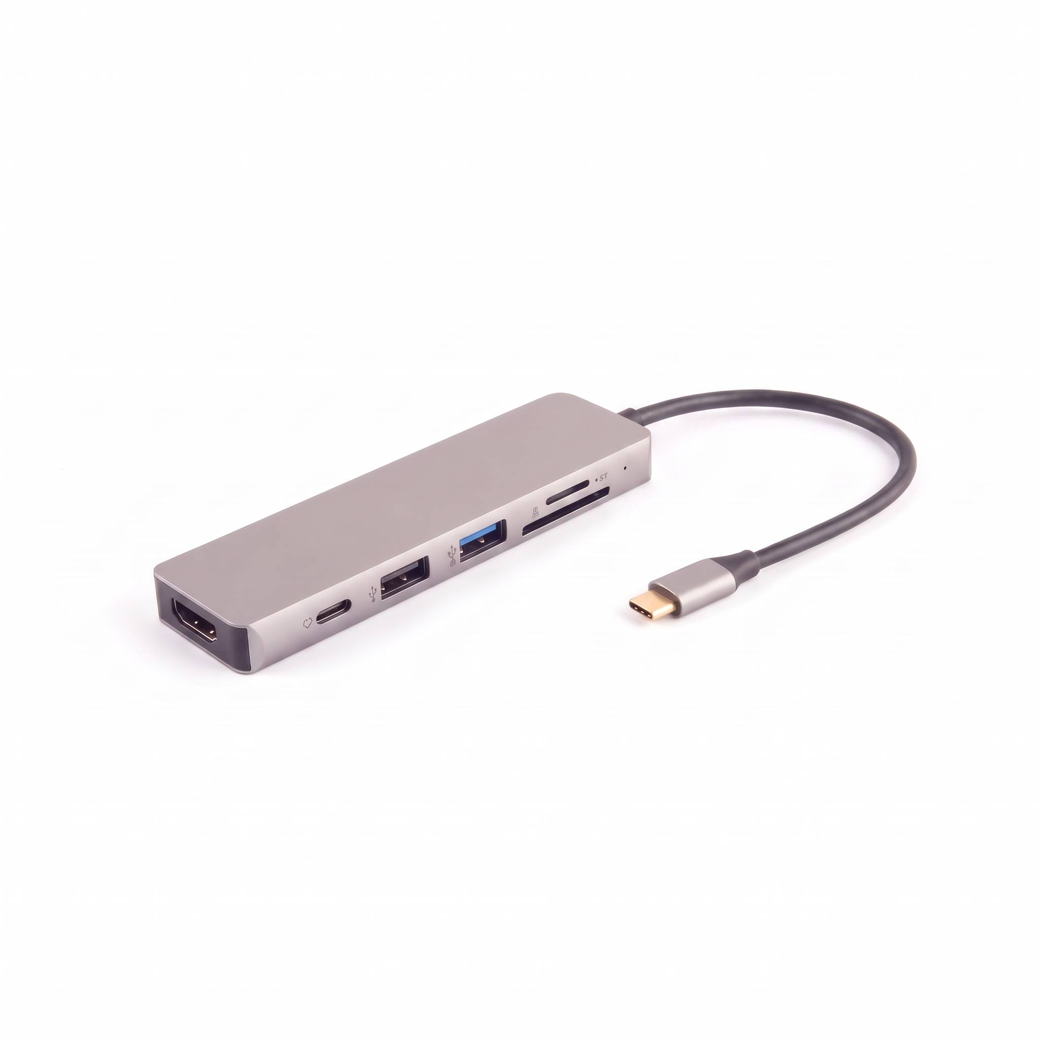 USB-C multiport Dockingstation, 6in1, HDMI, PD, Hub, SD