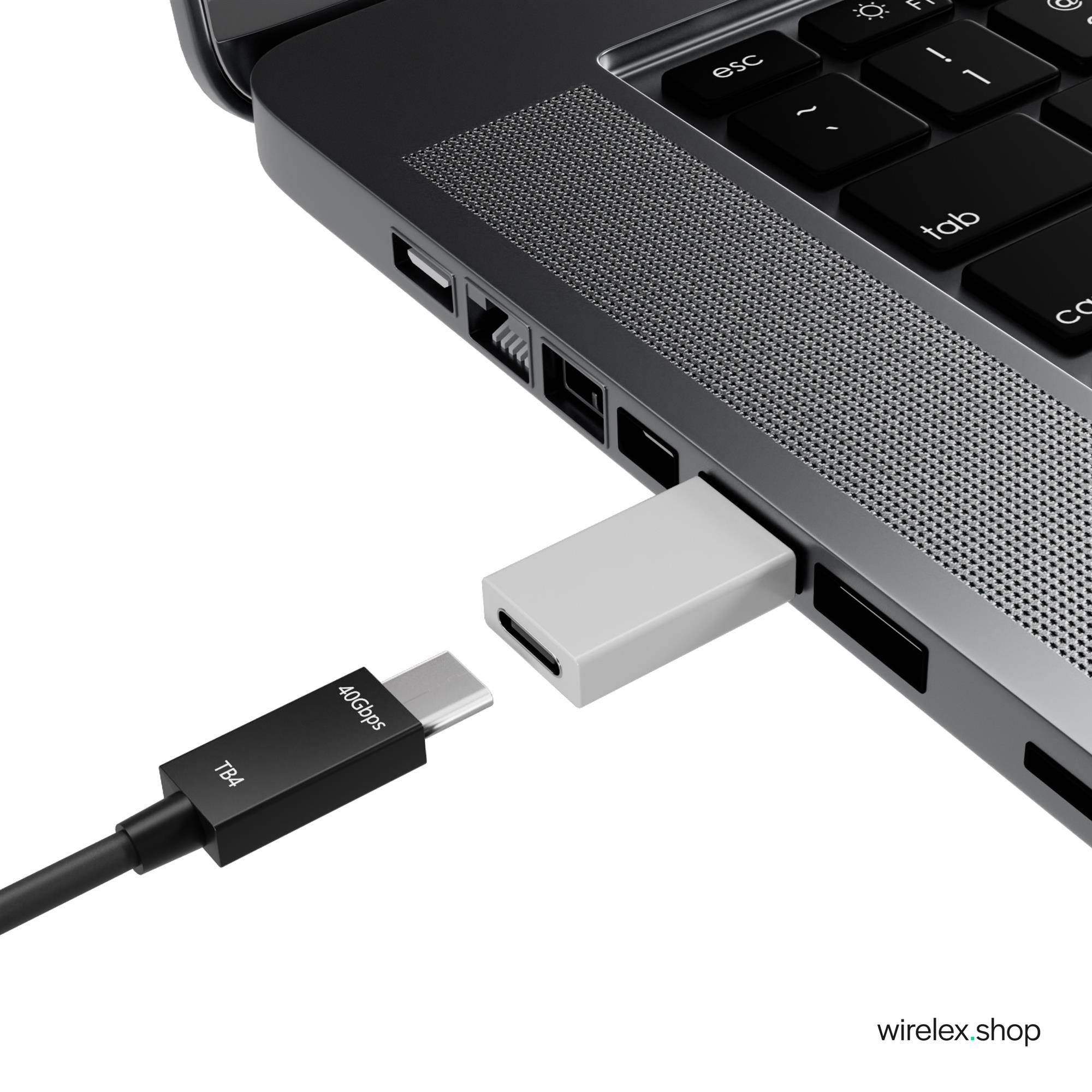 Adapter USB 2.0 A Stecker auf USB 3.1 C Buchse, weiß