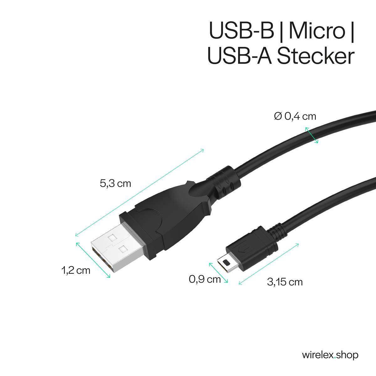 USB 2.0 A Stecker auf Mini USB 2.0-8 pin St. 1,5m