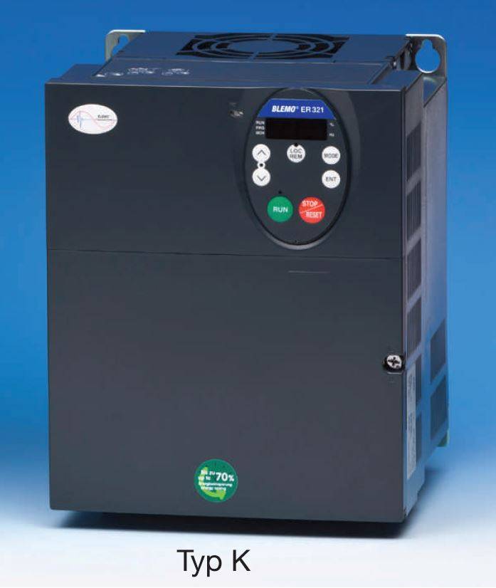 Blemo Frequenzumrichter - HVAC-LINE ER321-22.0/4S - Leistung: 22,0 kW Nennstrom: 43,5 | IP 21 | Eingangsspannung 3~380..480V - 50/60Hz