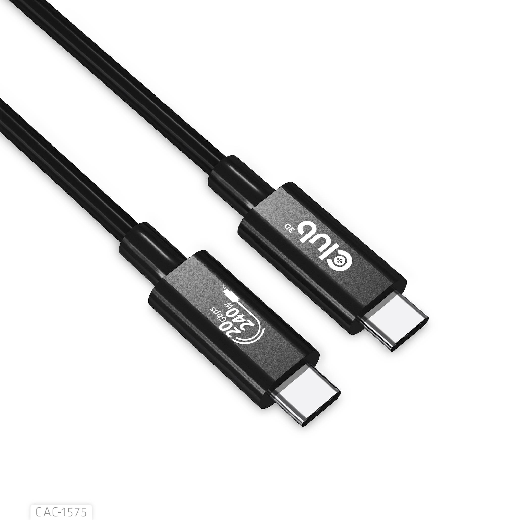 Club 3D USB-Kabel - 24 pin USB-C (M) zu 24 pin USB-C (M) - USB4 Gen2x2 - 48 V -