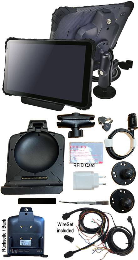 CTFPND-12B (10" Android TabletPC/PND, Ruggedized, 8x2.0Ghz, 4GB RAM, 32GB eMMC, GPS/WLAN/BT/LTE, RFID (NFC), 2x RS2