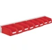 Sichtlagerkastenset H100xB920xT180mm Stahlblech/Polyethylen Ku.rot 8xGr.7 Sichtlagerkastenset H100xB920xT180mm Stahlblech/Polyethylen Ku.rot 8xGr.7