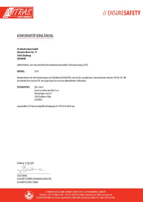 Handschuhe Nitril Foam Gr.9 rot/schwarz Nyl.m.Nitrilschaum EN 388 PSA II NITRAS