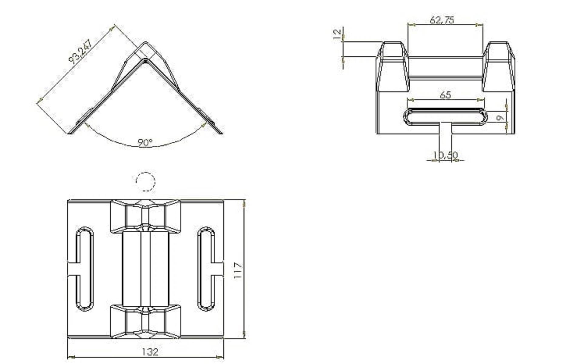 4 Stück 60 MM Dünner Spanzet Ecken- und Kantenschutz Kantenschoner für Transport LKW Karton Schutz