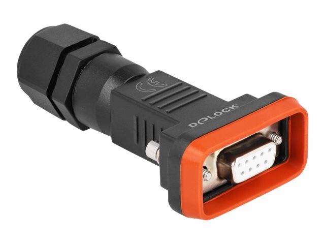 Delock Datenanschluss - DB-9 (W) - Daumenschrauben - Schwarz - Rot