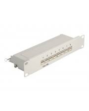 Delock Patch Panel RJ-45 X 8 Grau 1U 25,4 cm 10"