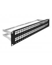 Delock Patchpanel Blindblech Schwarz 2U 48,3 cm 19" 48 Ports
