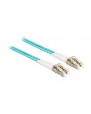 Delock LWL Kabel mit Metallarmierung LC Duplex zu Multimode OM3 1 m Multimode-Faser Glasfaser