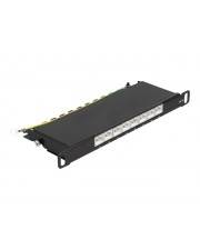 Delock Patch Panel Rack montierbar RJ-45 X 8 LSA X 8 Schwarz 0.5U 25,4 cm 10"