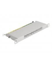 Delock Patch Panel Rack montierbar RJ-45 X 8 LSA X 8 Grau 0.5U 25,4 cm 10"