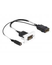 Delock Easy 45 - Einrastmodul - 4K 60 Hz, mit DC-Versorgung 2,1 x 5,5 mm und Pig