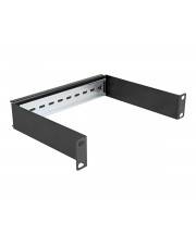 Delock DIN Schienenpanel - Schwarz - 1U - 25.4 cm (10") - 254 x 180 x 45 mm