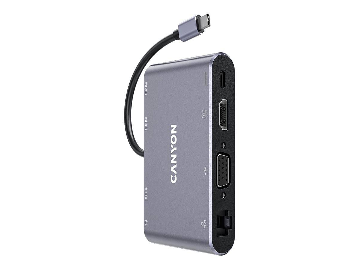 Canyon DS-14 - Dockingstation - USB-C - VGA, HDMI - GigE