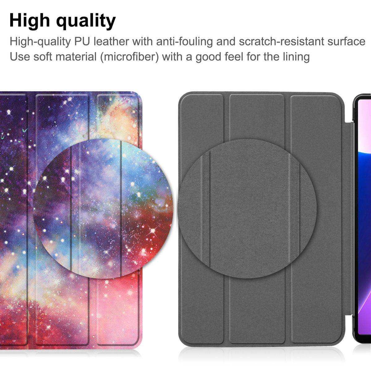 Für Lenovo M10 Plus 3. Gen 2022 3folt Wake UP Smart Cover Tablet Tasche Etuis Hülle Case Schutz Motiv 1