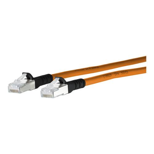 METZ CONNECT 1308457501-E - Patchkabel Cat.6A (2x RJ45-Stecker | AWG 26/7 | LSOH | Länge: 7,50m) - in orange/ schwarz