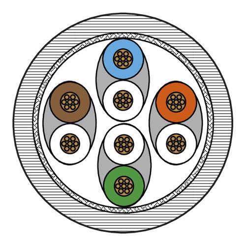 METZ CONNECT 1308457501-E - Patchkabel Cat.6A (2x RJ45-Stecker | AWG 26/7 | LSOH | Länge: 7,50m) - in orange/ schwarz