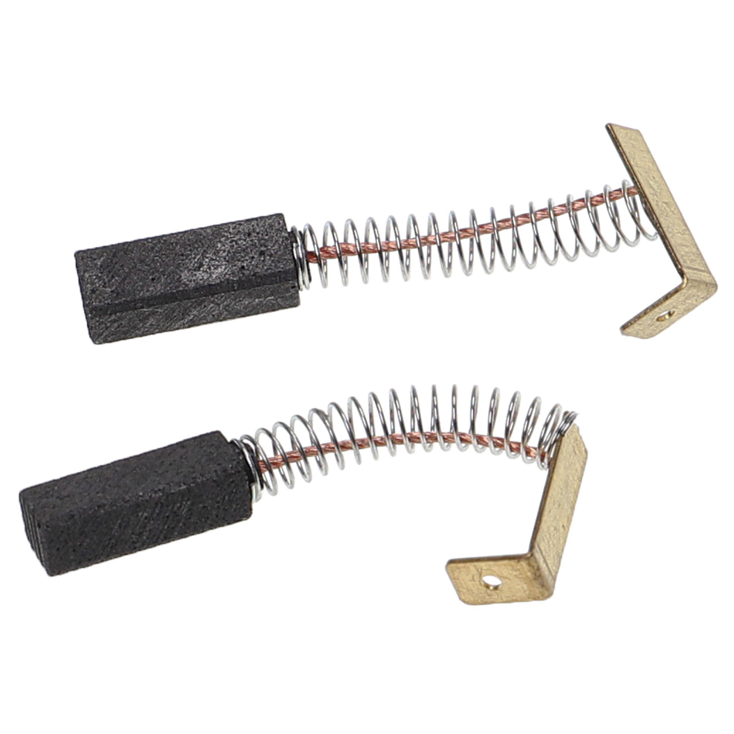 vhbw 2x Kohlebürste 5 x 6,4 x 16,9 mm kompatibel mit Fein ASs 636, ASse 636, ASse 636-2 b Elektrowerkzeug, Bohrmaschine + Feder
