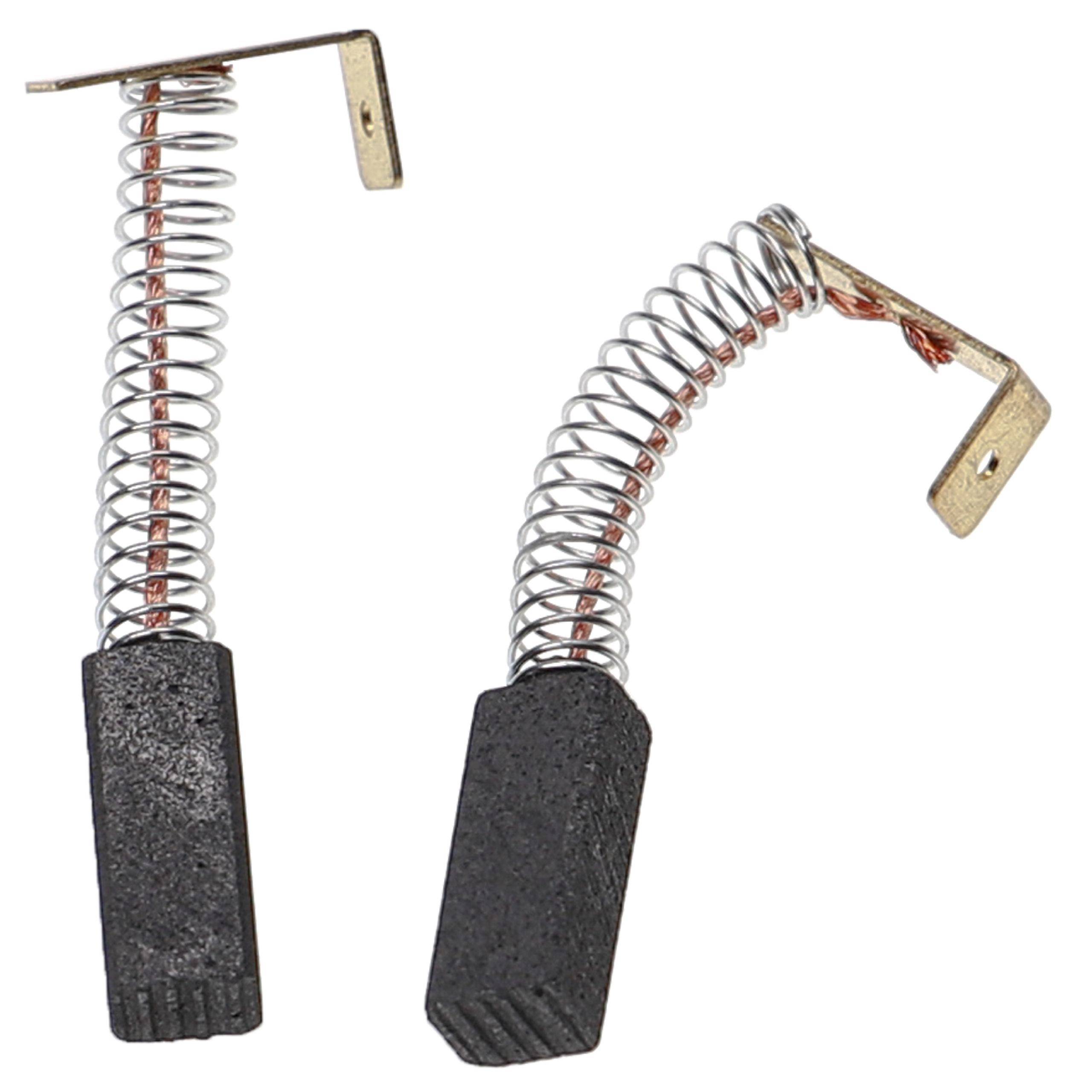 vhbw 2x Kohlebürste kompatibel mit Fein ASs 636 | ASse 636, ASse 636-2 b Elektrowerkzeug, Bohrmaschine + Feder 5 x 6,4 x 16,9 mm