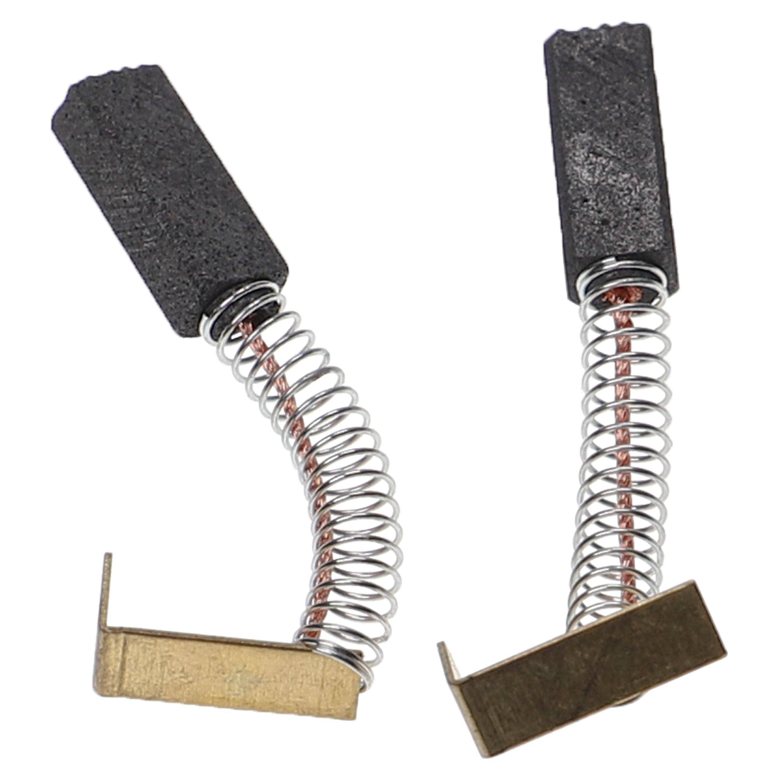 vhbw 2x Kohlebürste 5 x 6,4 x 16,9 mm kompatibel mit Fein ASs 636, ASse 636, ASse 636-2 b Elektrowerkzeug, Bohrmaschine + Feder