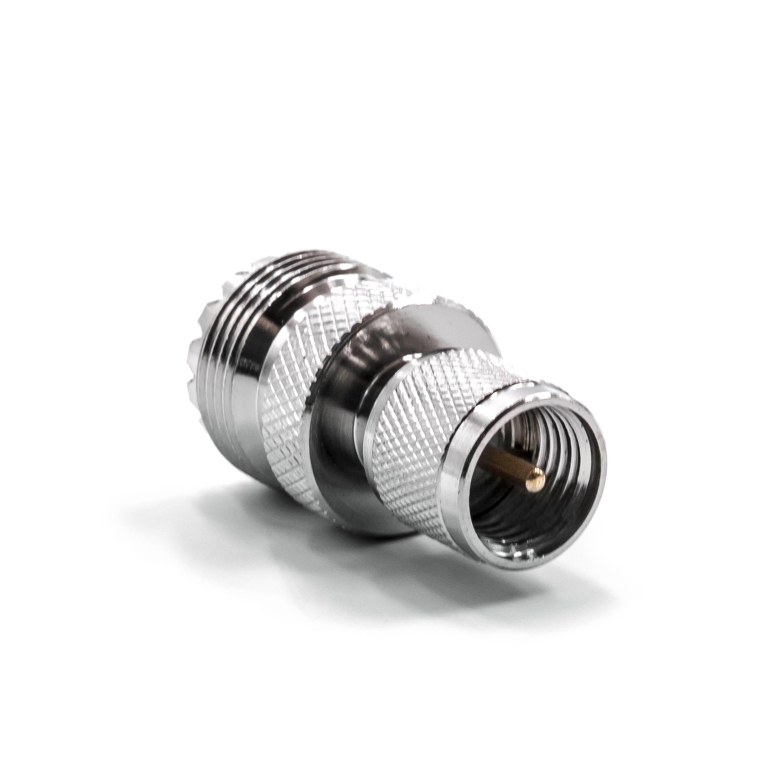 vhbw PL259 Antennenadapter kompatibel mit Motorola GM300, GM338, SM120, SM50 Walkie-Talkie, Handheld - Koaxial Antenne Adapter