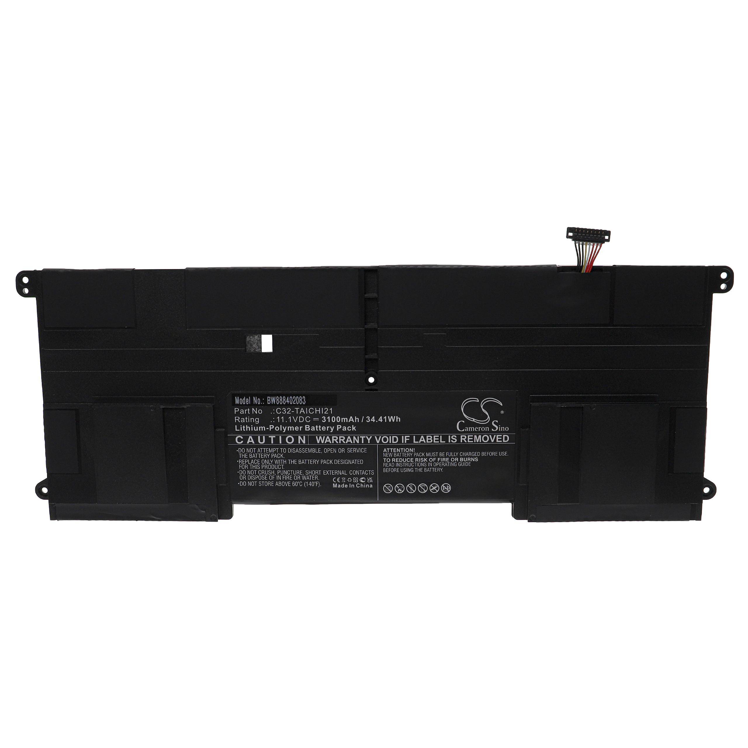 vhbw Akku kompatibel mit Asus Taichi 21 Notebook (3100 mAh, 11,1 V, Li-Polymer)