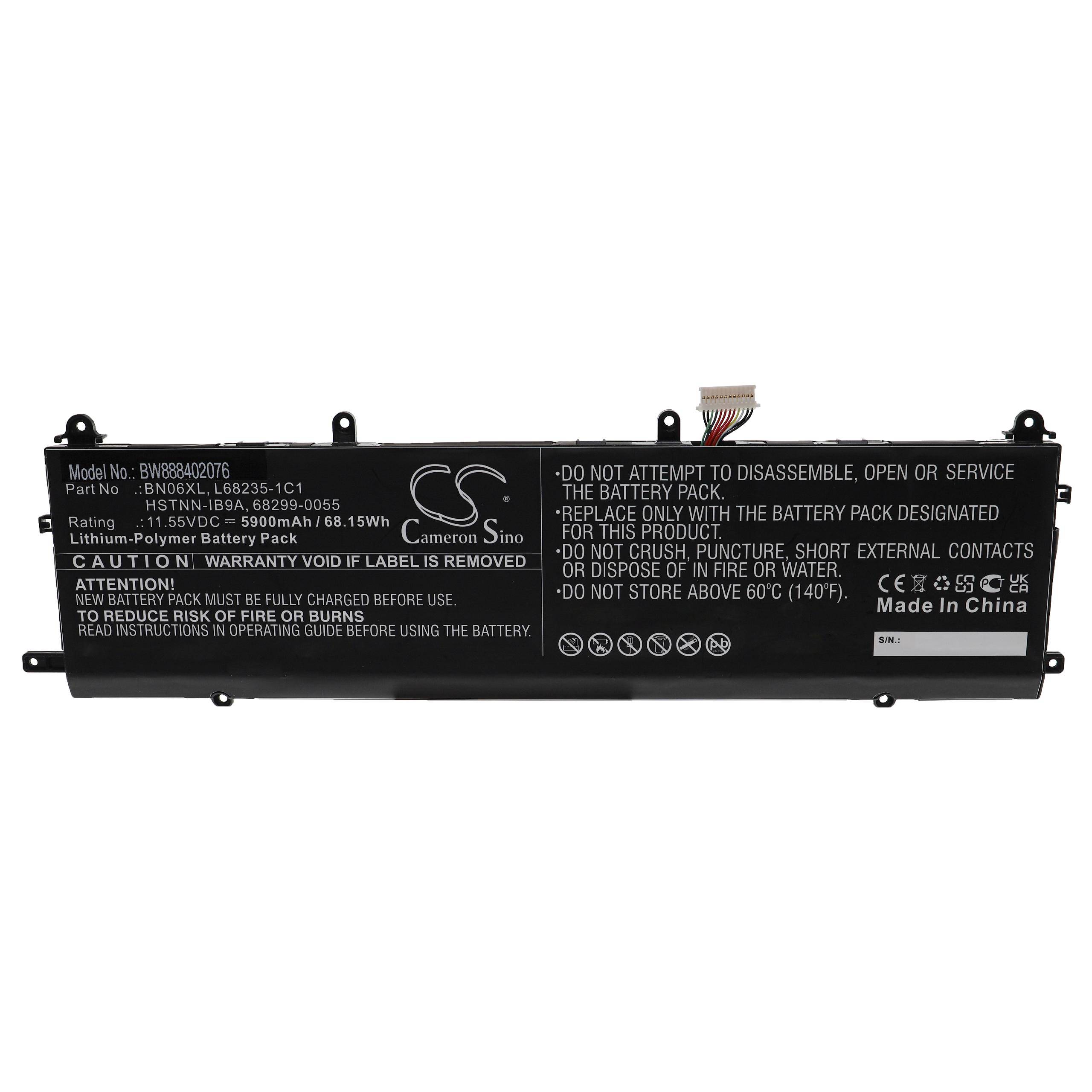 vhbw Akku kompatibel mit HP Spectre x360 15-EB0083NR Notebook (5900 mAh, 11,55 V, Li-Polymer)
