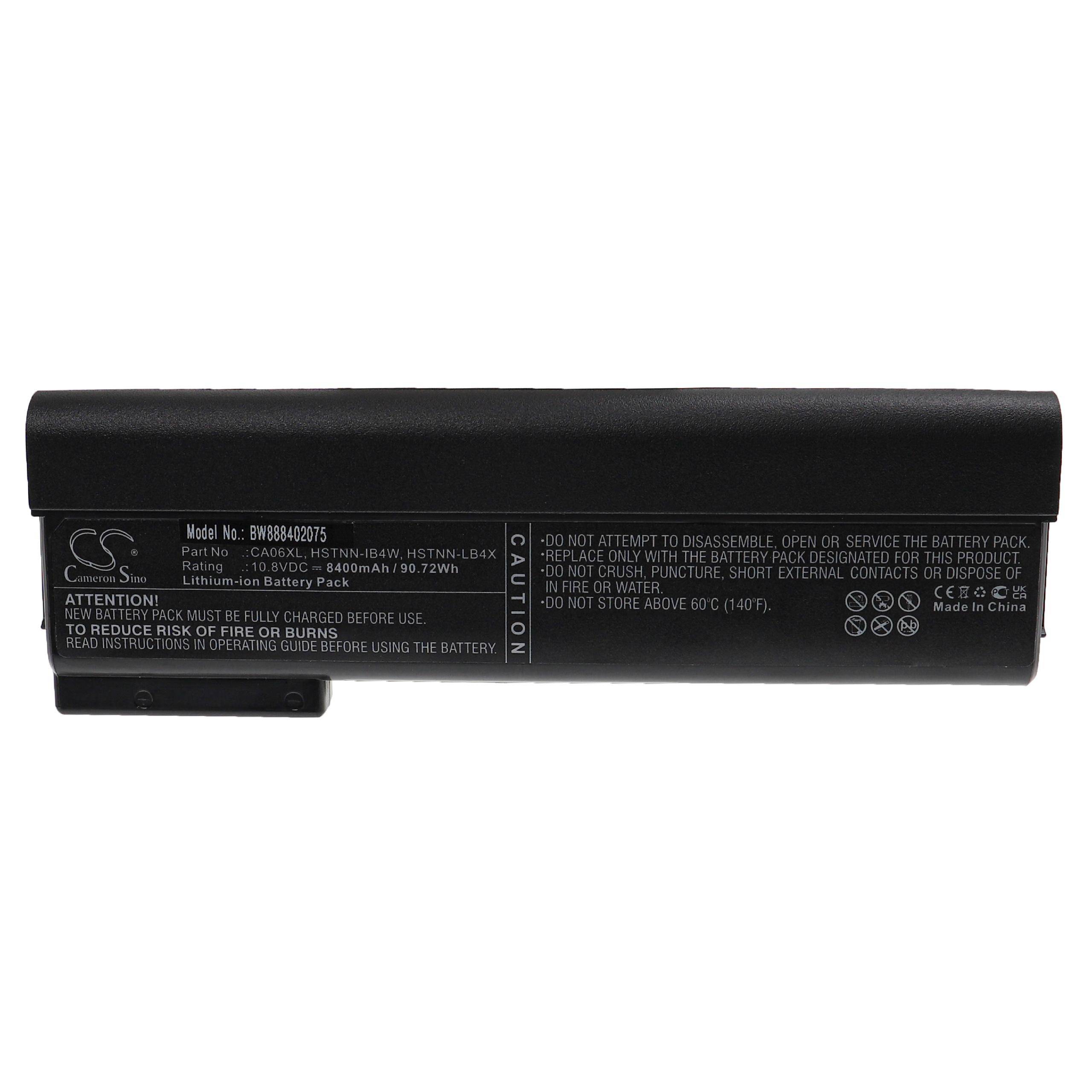 vhbw Akku kompatibel mit HP ProBook 640 G1, 645, 640, 645 G1, 645 G1 (D2Z92AV), 640 G0, 645 G0 Notebook (8400 mAh, 10,8 V, Li-Ion)