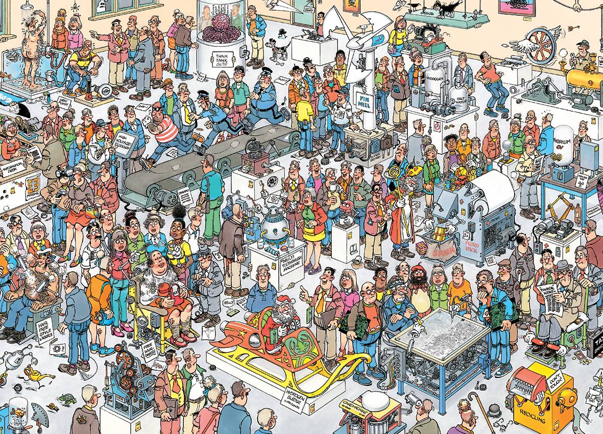 JUMBO 20067 Jan van Haasteren Zukunftsmesse 1000 Teile Puzzle