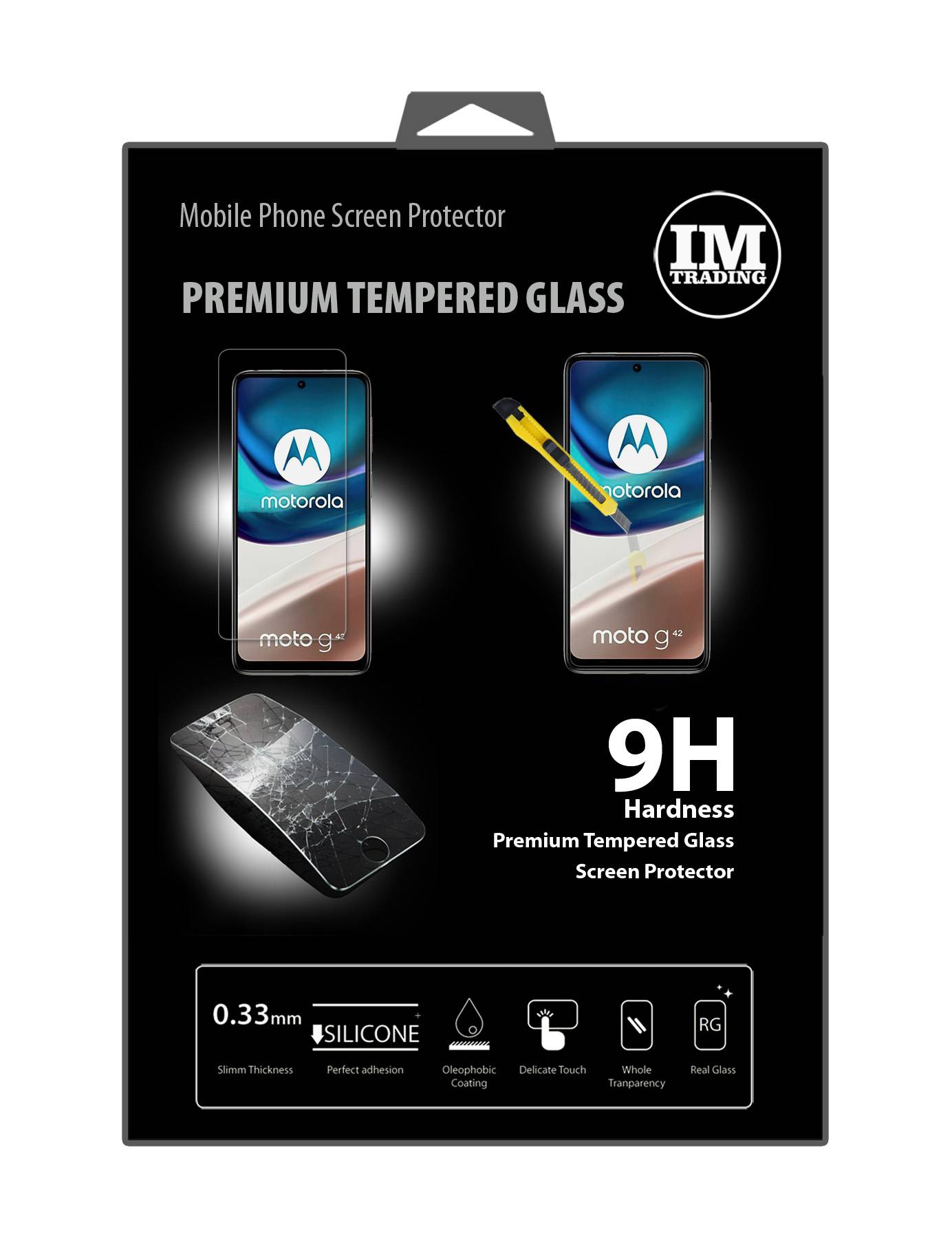 3X Schutzglas 9H kompatibel mit Motorola Moto G42 Displayschutzfolie Schutzfolie Passgenau Glas