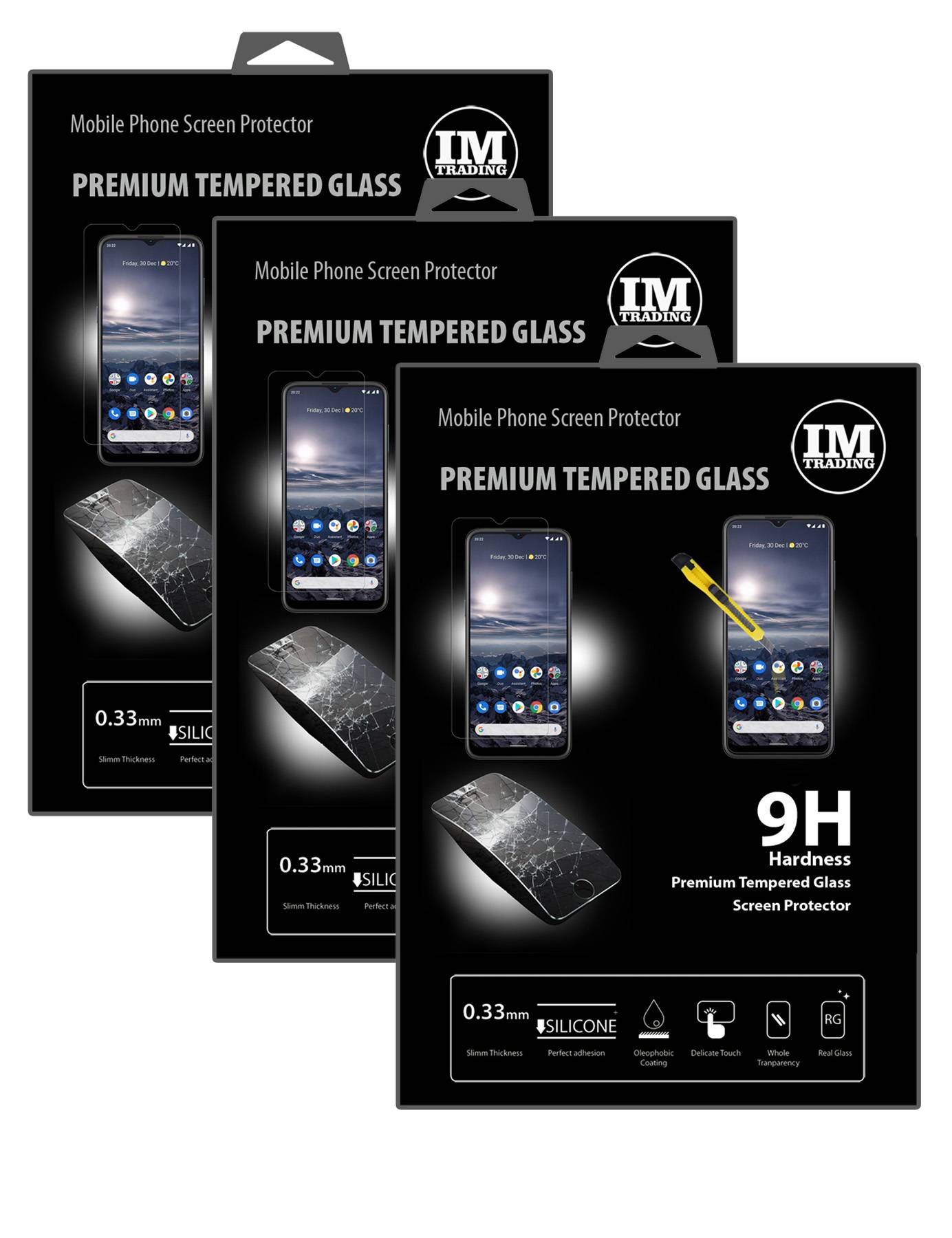 3X Schutzglas 9H kompatibel mit NOKIA G21 4G Displayschutzfolie Schutzfolie Passgenau Glas