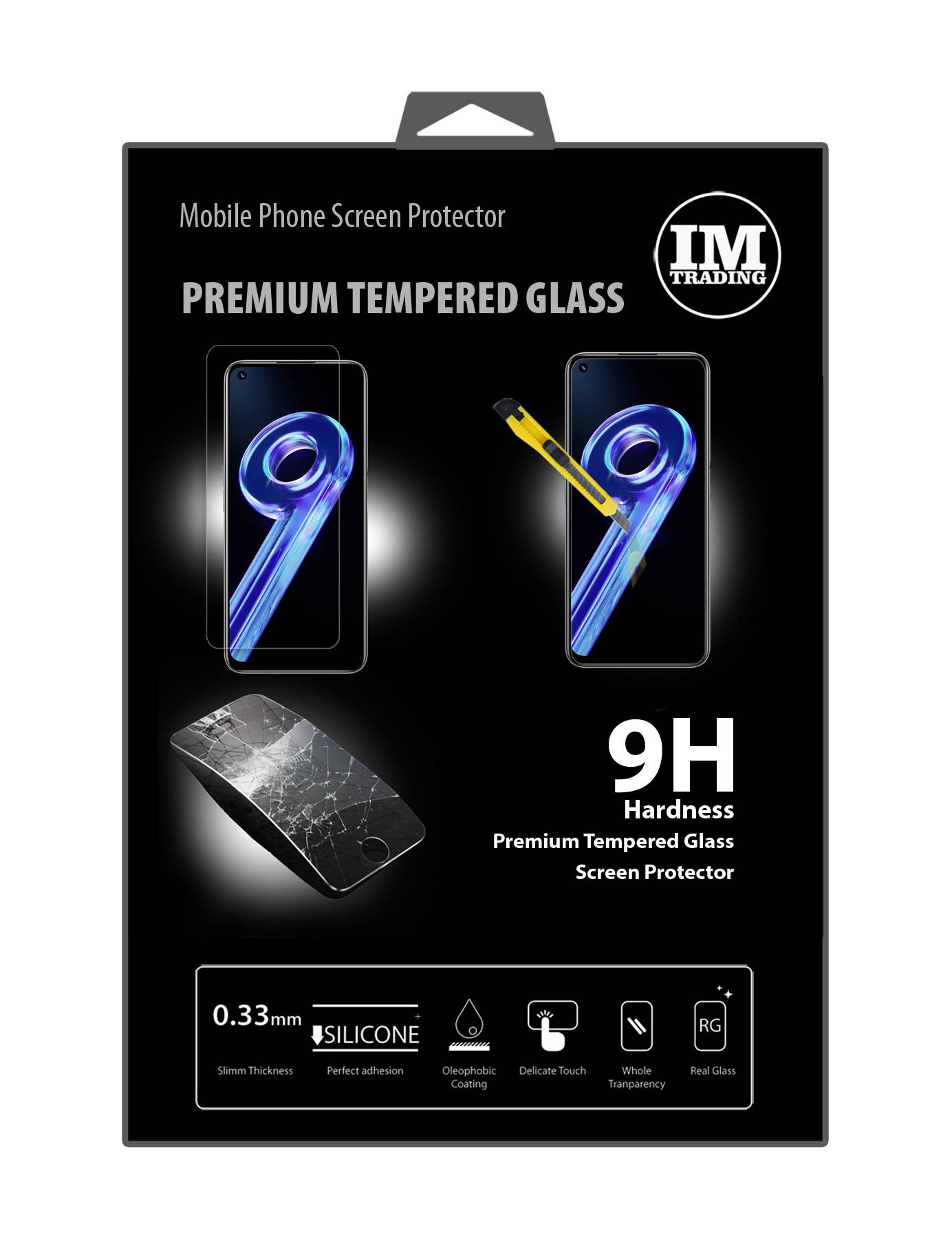 Schutzglas 9H kompatibel mit Realme 9 Displayschutzfolie Passgenau Glas