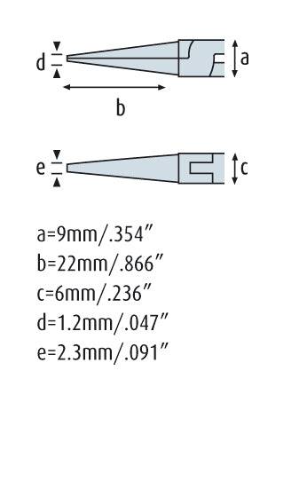 Flachzange 130mm abges. Backen ohne Verzahnung