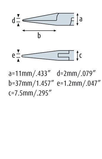 Nadel-Spitzzange 155mm ohne Verzahnung