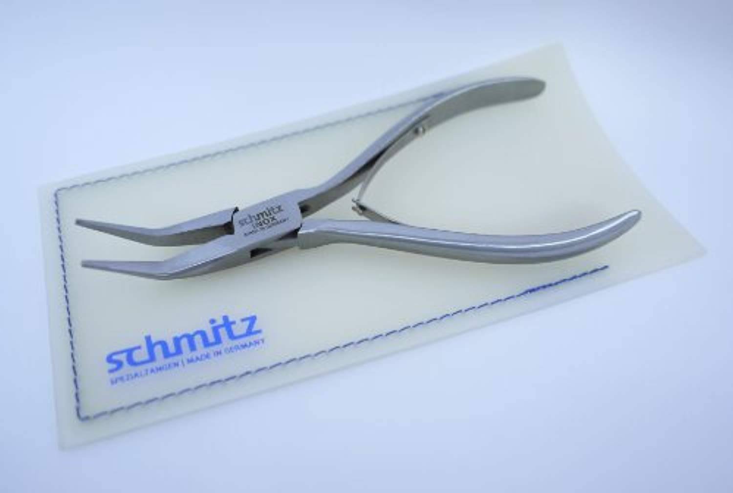 Spitzzange 145mm gebogen ohne Verzahnung rostfrei