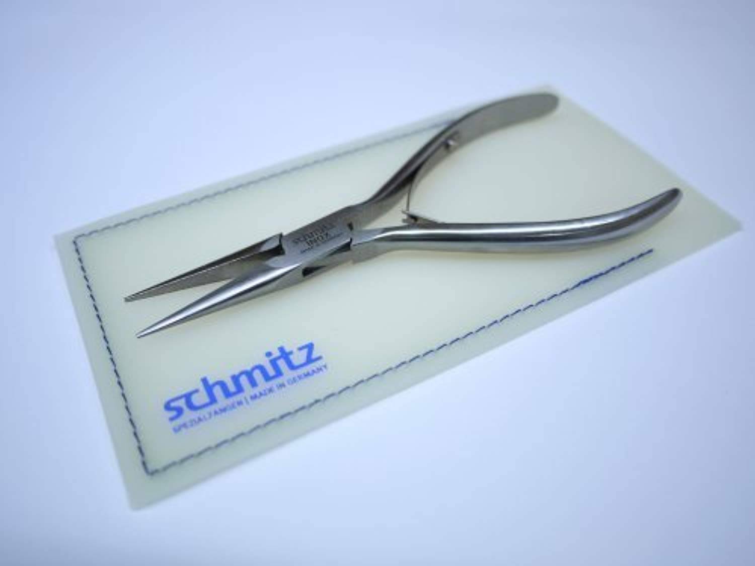 Spitzzange 145mm gerade mit Verzahnung rostfrei