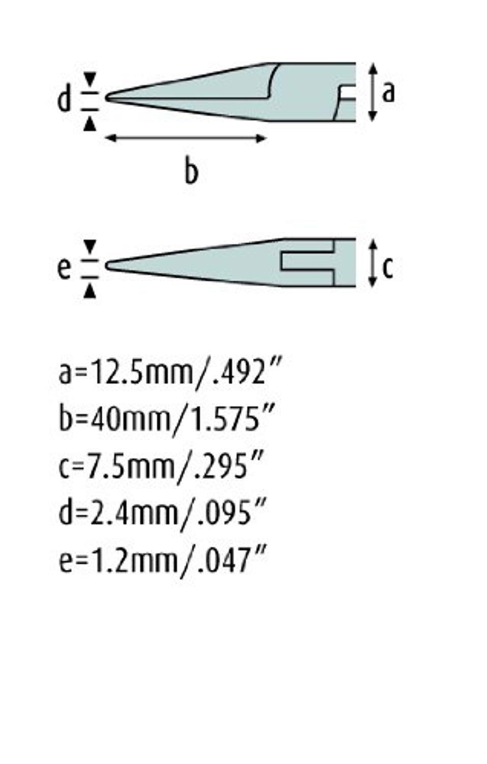 Spitzzange 145mm gerade ohne Verzahnung rostfrei